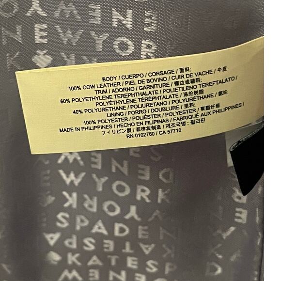 Kate Spade Karla Cityscape Gray Smooth Leather Tote Purse Handbag Glitter Charm - Picture 6 of 10